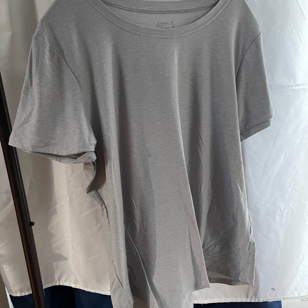 Jockey Silver and Black Short Sleeve Relaxed Tee